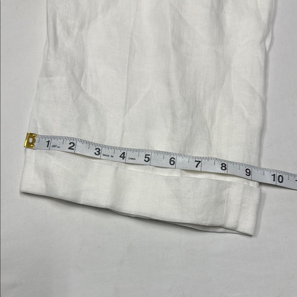 Ralph Lauren Purple Label collection women's Stamford Pleated 100% Linen Pant - Picture 12 of 16